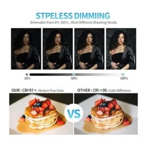 GVM Paquete de 2 kits de iluminación de video LED con_6