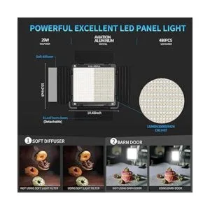 GVM Paquete de 2 kits de iluminación de video LED con_2
