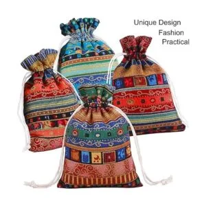 Paquete de 20 bolsas de regalo con cordón de 4 x 5.5_2