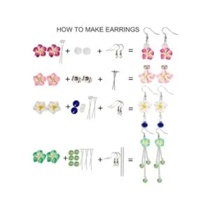 SUNNYCLUE 1 caja DIY hacer 16 pares de arcilla de polímero_3