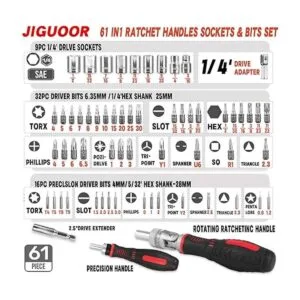 JENABOM Juego de destornilladores de trinquete 61 en 1_3