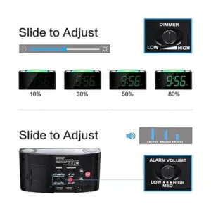 Reloj despertador digital para dormitorio 7 pulgadas con_4