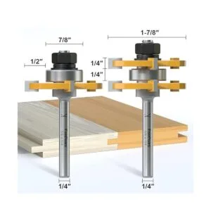 FivePears Juego de 2 brocas de ranura y lengeta con_2