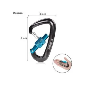 STURME Mosquetón clip de aluminio de 12 KN ligero_2