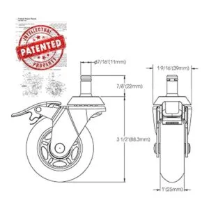 STEALTHO Juego de 5 ruedas patentadas de repuesto para_2