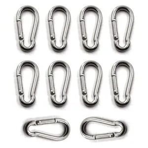 Flomore Mosquetón de resorte de acero inoxidable 304 con_1