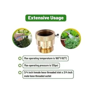 Litorange Paquete de 2 conectores de manguera GHT de latón_2