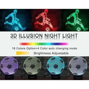 Juguete de luz nocturna de ilusión en 3D de fútbol 16_3