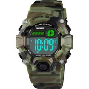 Boys Camouflage LED Sports Kids Watch Waterproof Digital_1