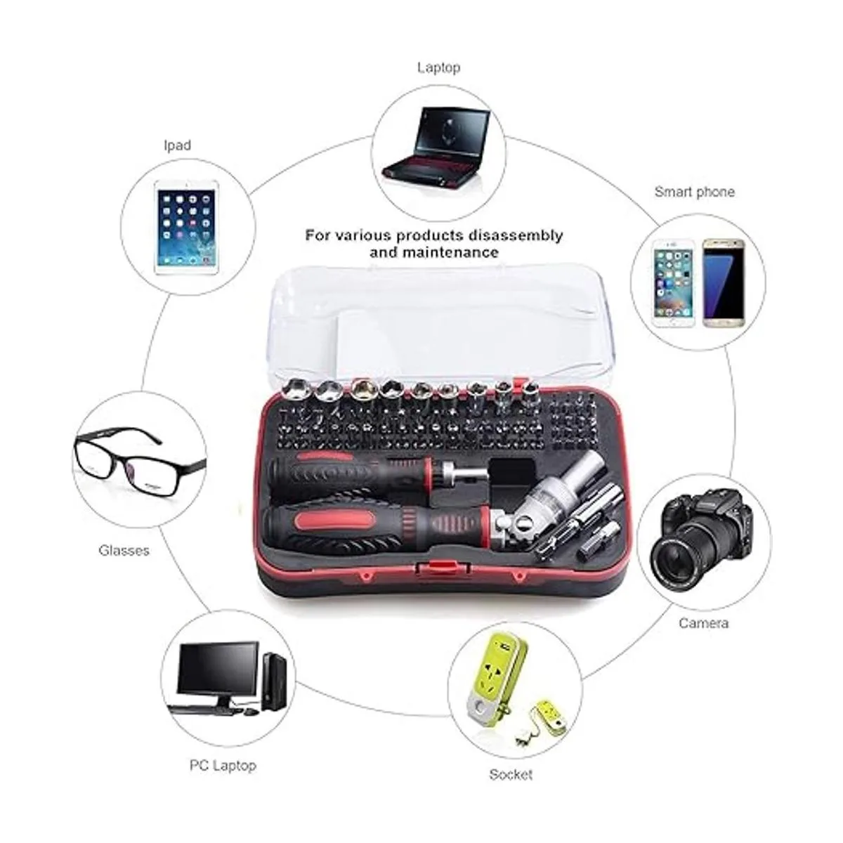 JENABOM Juego de destornilladores de trinquete 61 en 1_5