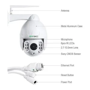 Cámara PTZ WiFi para exteriores SV3C HD 1080P 5X cámara_2