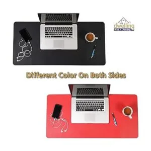Tapete de escritorio negro y rojo de 17 x 36 pulgadas_2