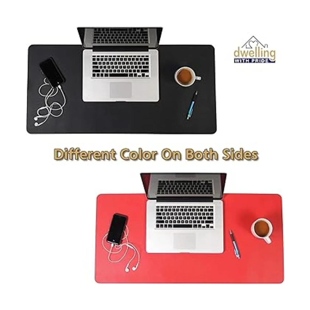 Tapete de escritorio negro y rojo de 17 x 36 pulgadas_2