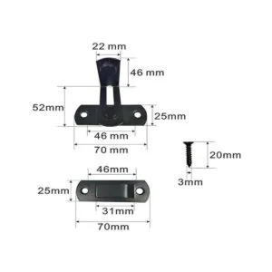 Pestillo de puerta corrediza de granero para bloqueo_2