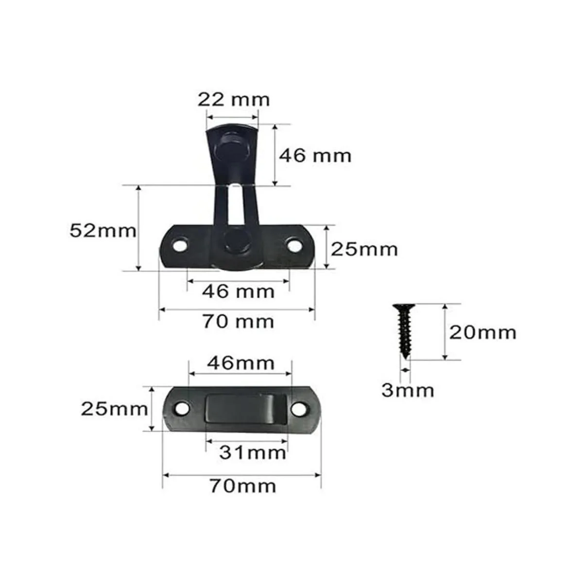 Pestillo de puerta corrediza de granero para bloqueo_2