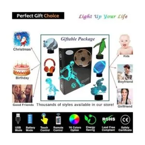 Juguete de luz nocturna de ilusión en 3D de fútbol 16_6