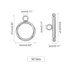 PH PandaHall 50 juegos de cierres de palanca de acero_4