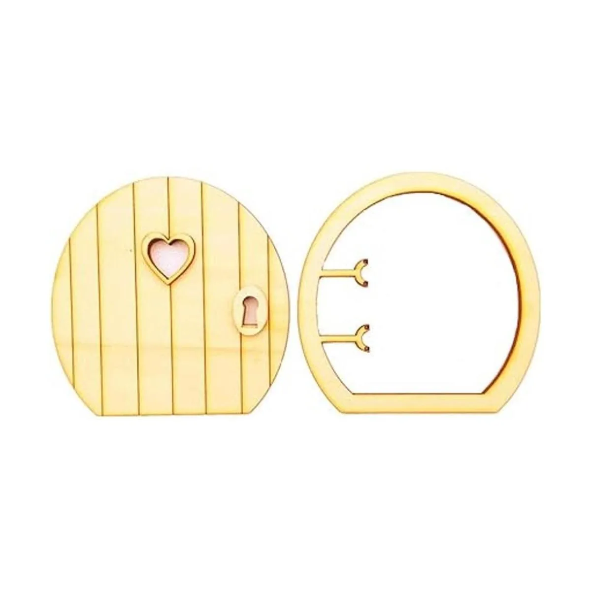 JANOU Juego de 6 adornos de madera para puerta de hadas_3