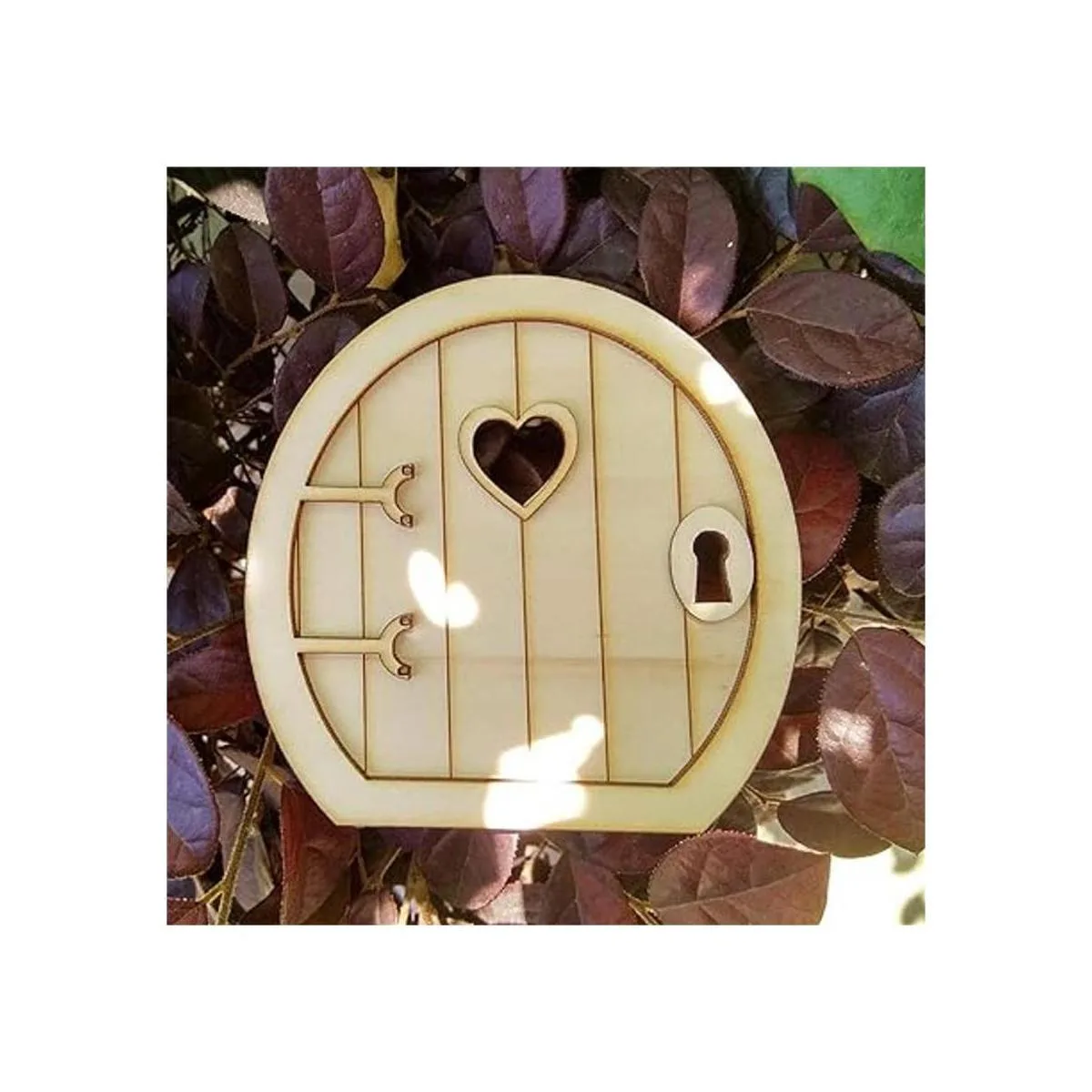 JANOU Juego de 6 adornos de madera para puerta de hadas_4