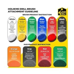 Holikme Juego de 8 cepillos de taladro para cepillo de_2