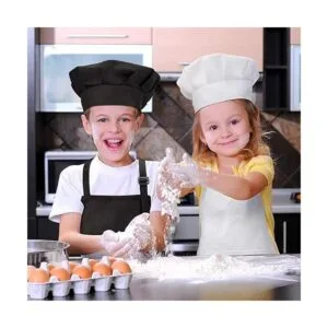 Chengu Juego de 6 delantales de sombrero de chef para_4