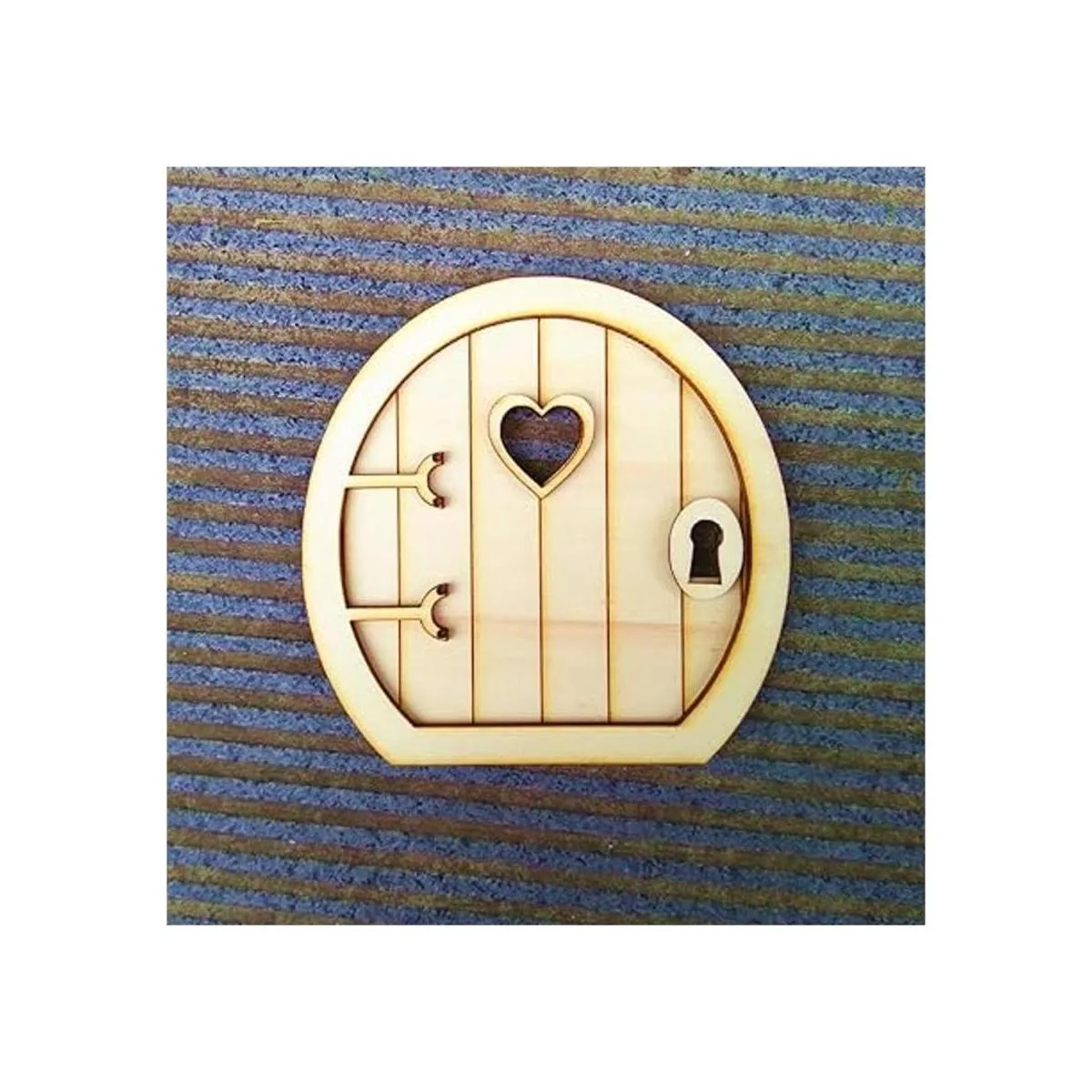 JANOU Juego de 6 adornos de madera para puerta de hadas_5