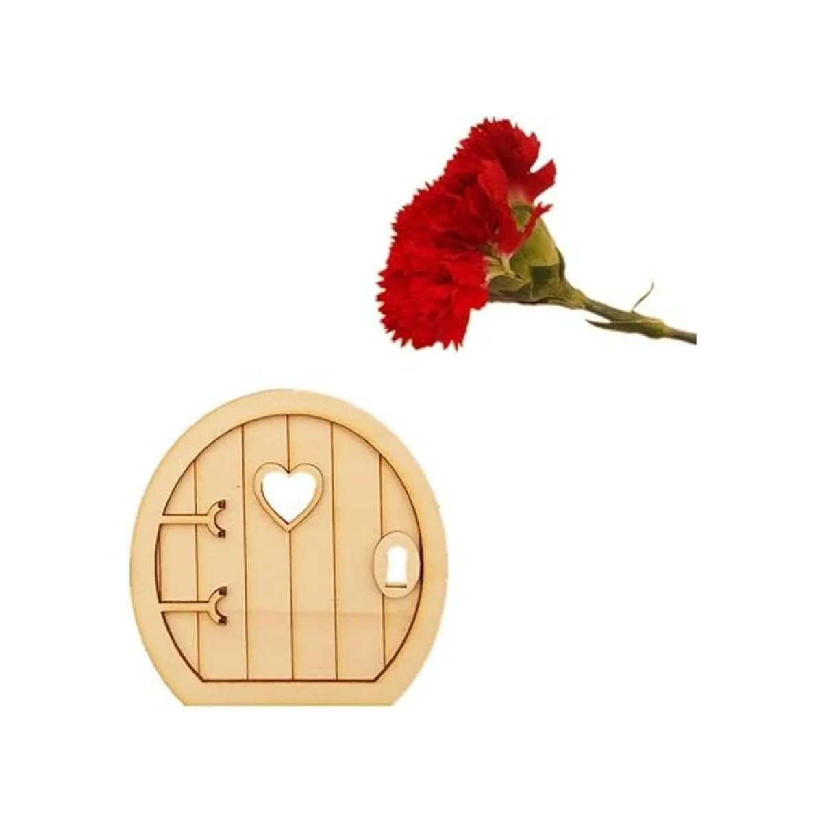 JANOU Juego de 6 adornos de madera para puerta de hadas_6