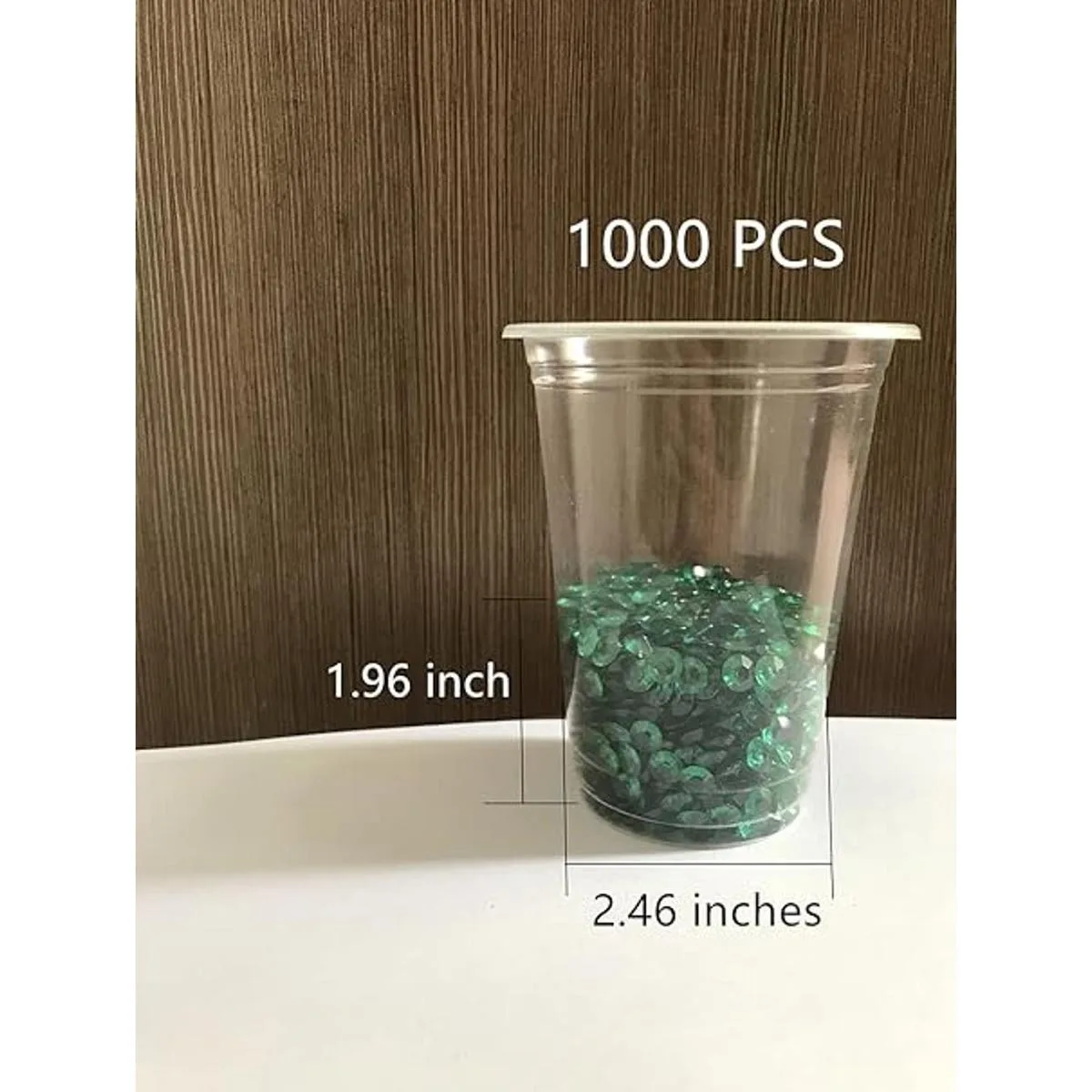 Liying Confeti de mesa de acrílico con diamantes de_3