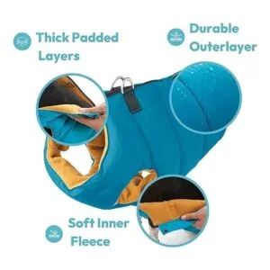 Gooby Chaleco acolchado para perro chaleco cálido con_4