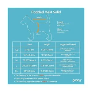Gooby Chaleco acolchado para perro chaleco cálido con_3