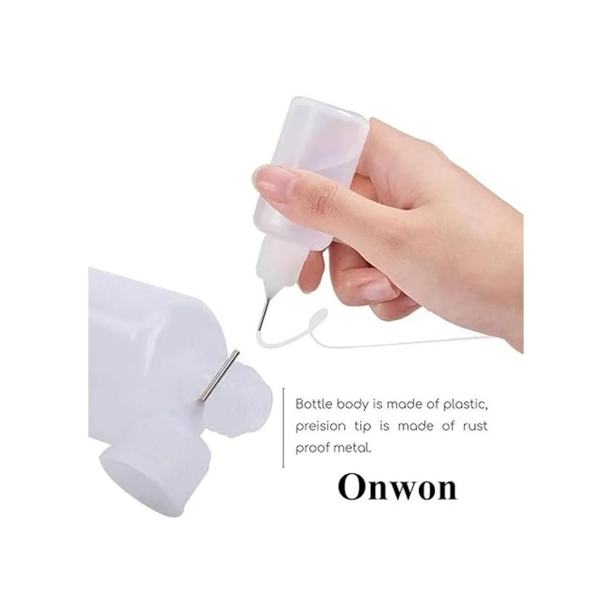 Onwon 10 piezas aplicador de botella de pegamento de punta_2