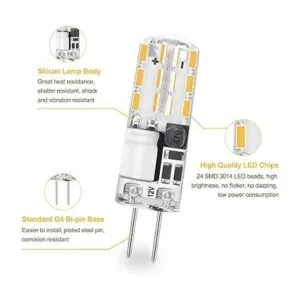 Bombilla LED G4 de 2 W 10 W 20 W bombillas halógenas de_4