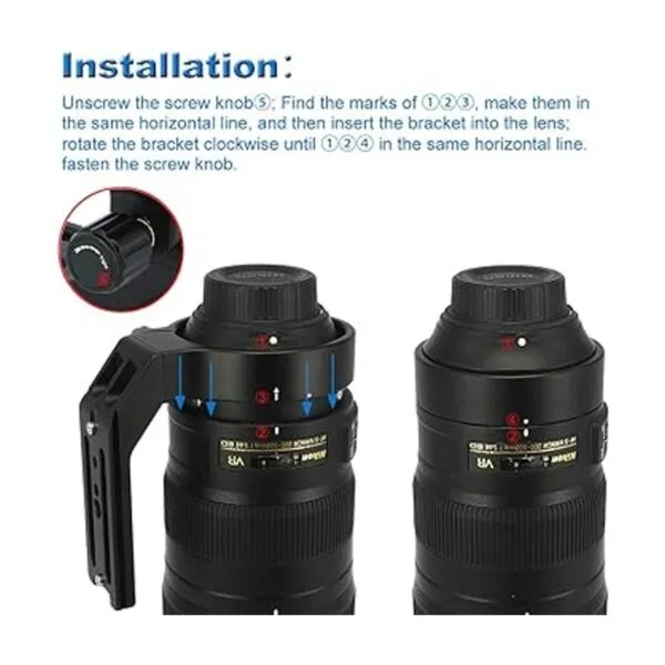 Haoge LMRN25 Soporte de anilla de repuesto para Nikon AFS_6