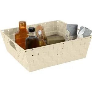 Simplify Bolsa grande con correa tejida cesta decorativa_6