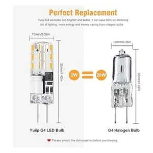 Bombilla LED G4 de 2 W 10 W 20 W bombillas halógenas de_2