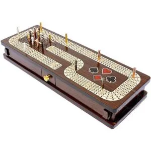 House of Cribbage Tablero continuo de cangrejo caja con_5