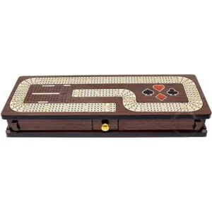 House of Cribbage Tablero continuo de cangrejo caja con_2