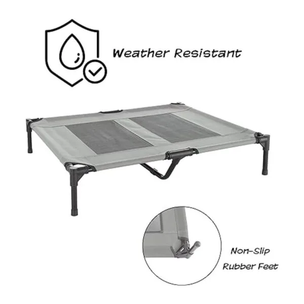 Elevated Dog Bed 24.5x18.5 Portable Bed for Pets with_3