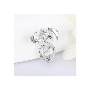 LGSY Colgantes de jaula de perlas de dragón de plata de_4