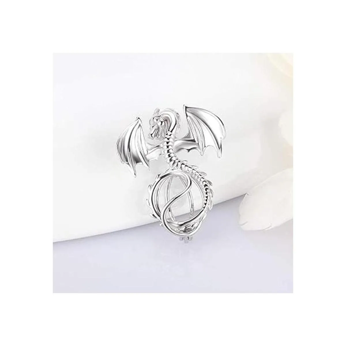 LGSY Colgantes de jaula de perlas de dragón de plata de_4