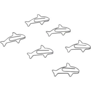 Clips de papel con forma de tiburón de 100 hilos ideal_2