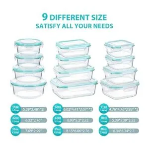 Bayco Glass Food Storage Containers with Lids 24 Piece_2