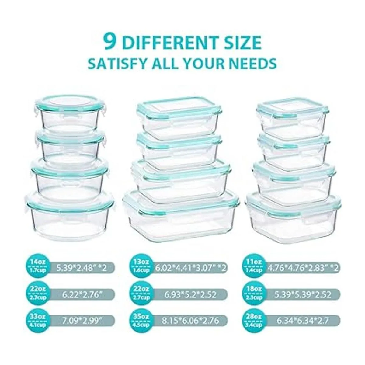 Bayco Glass Food Storage Containers with Lids 24 Piece_2