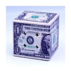 Cubo de velocidad 3x3 notas de un dólarfachada de fachada_3