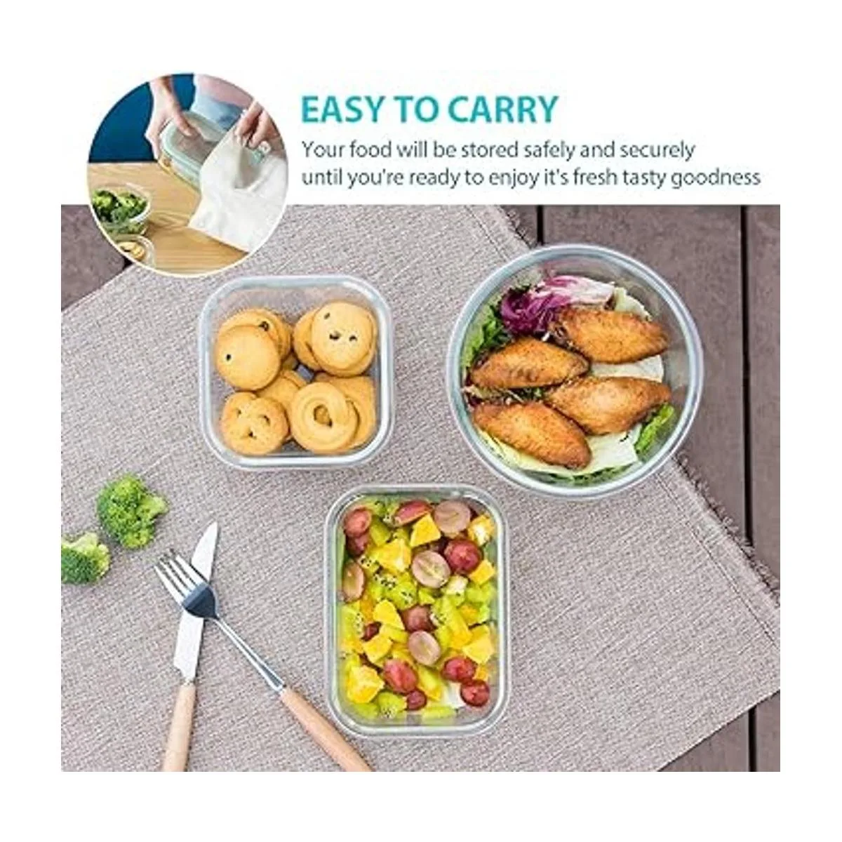 Bayco Glass Food Storage Containers with Lids 24 Piece_5