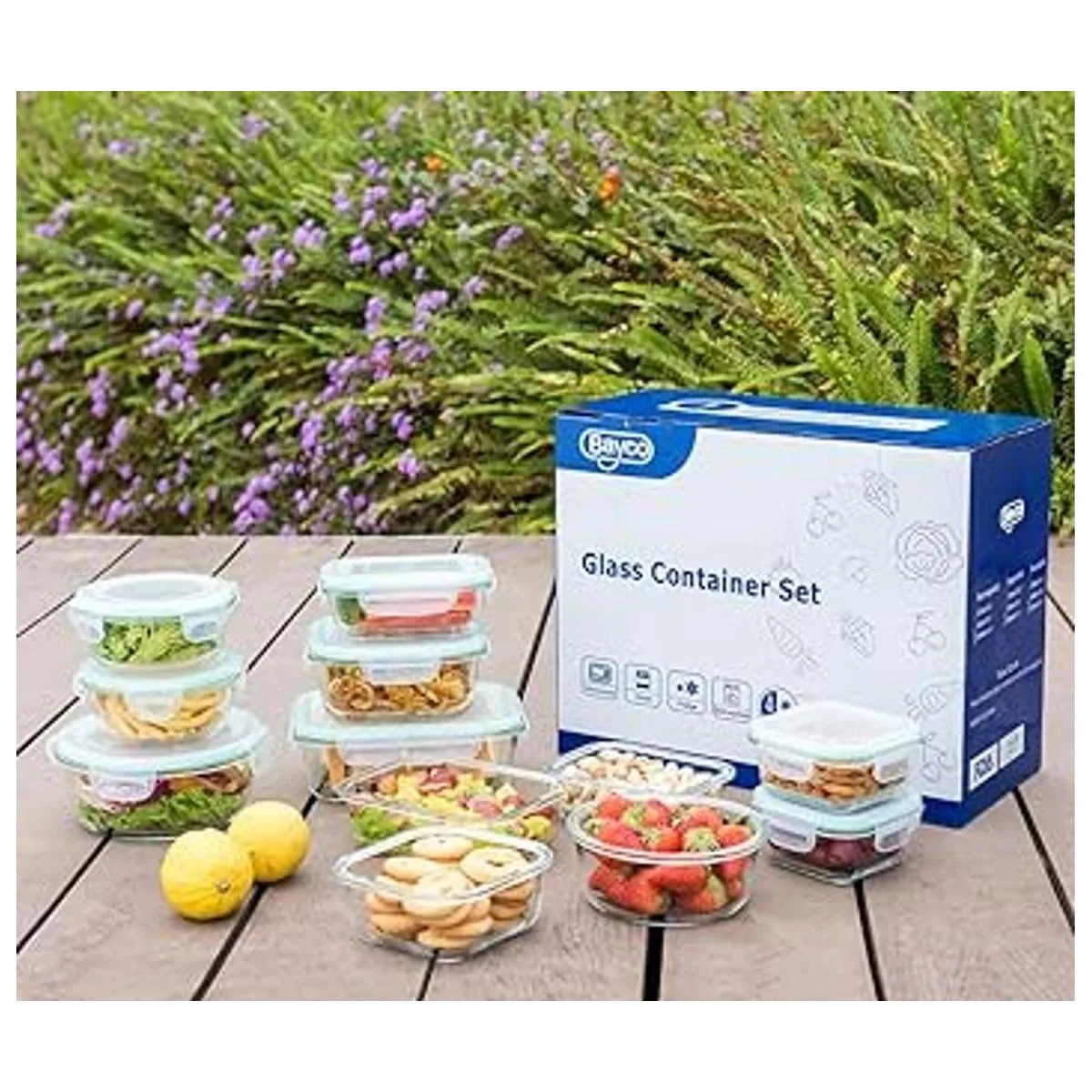 Bayco Glass Food Storage Containers with Lids 24 Piece_6
