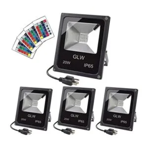 Proyector GLW 20 W RGB LED cambia de color con mando a_1