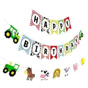 Pancarta de fiesta para cachorros 2 Kit de día de granja_1