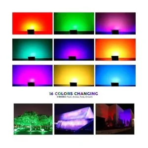 Proyector GLW 20 W RGB LED cambia de color con mando a_2