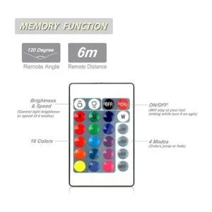 Proyector GLW 20 W RGB LED cambia de color con mando a_4
